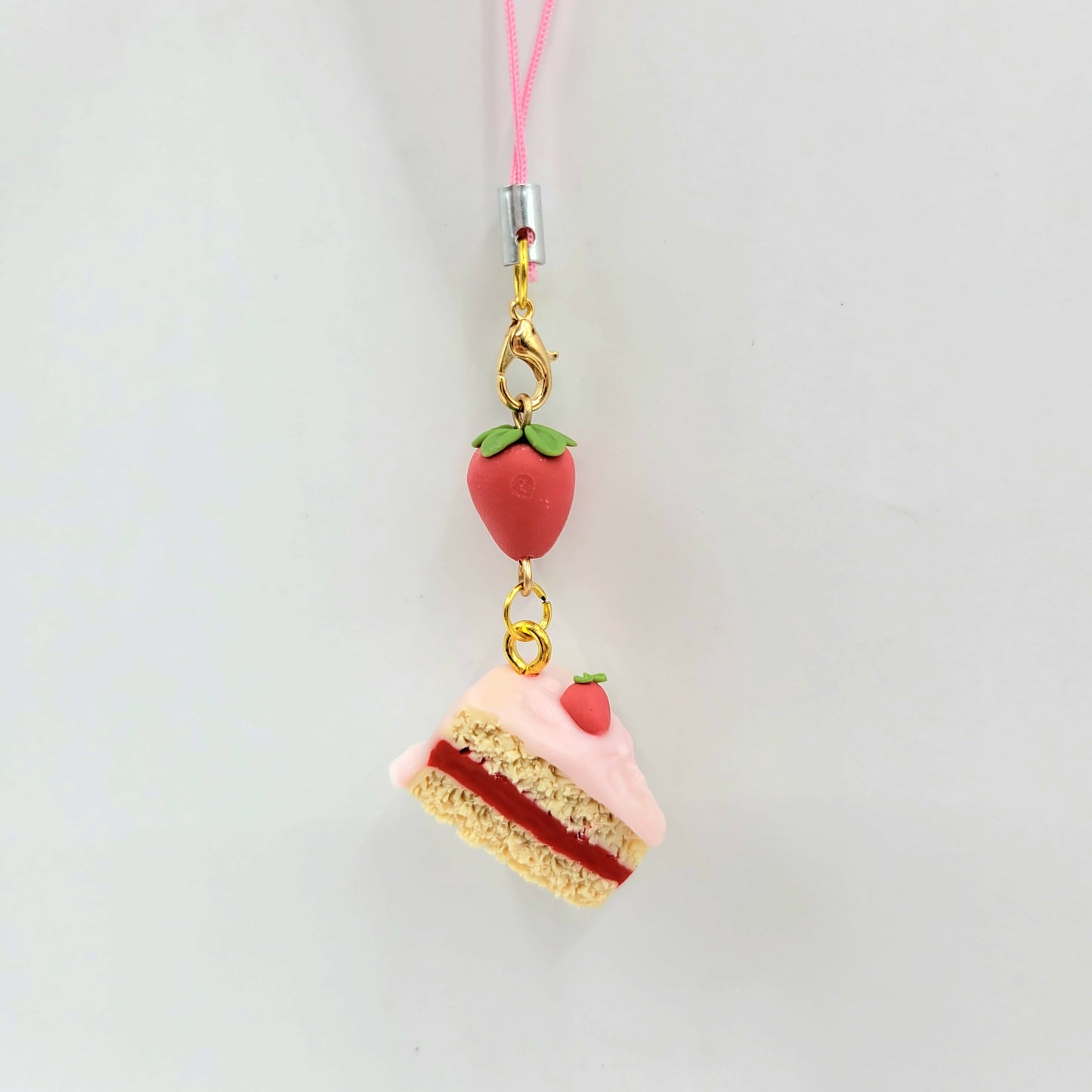 Cake Slice Phone Charm and Keychain