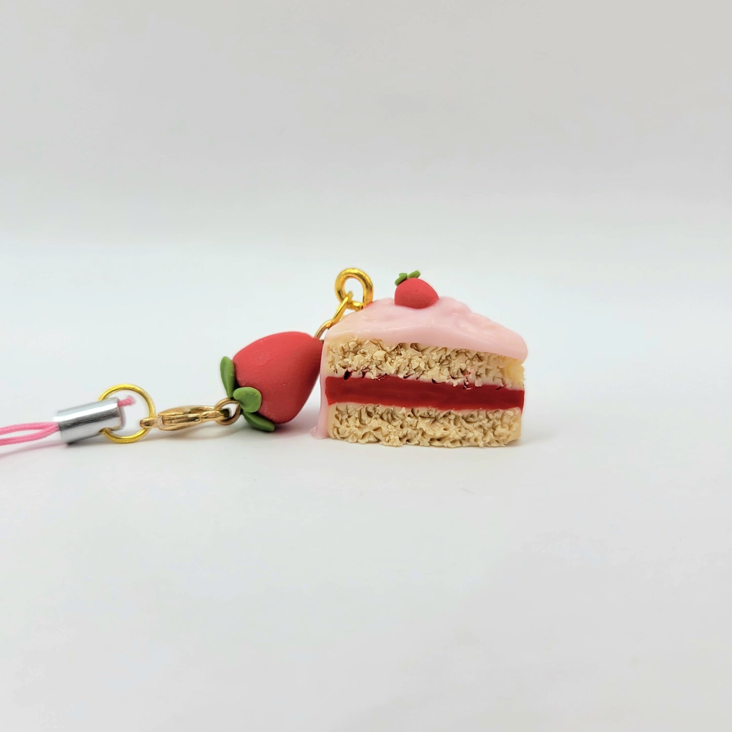 Cake Slice Phone Charm and Keychain