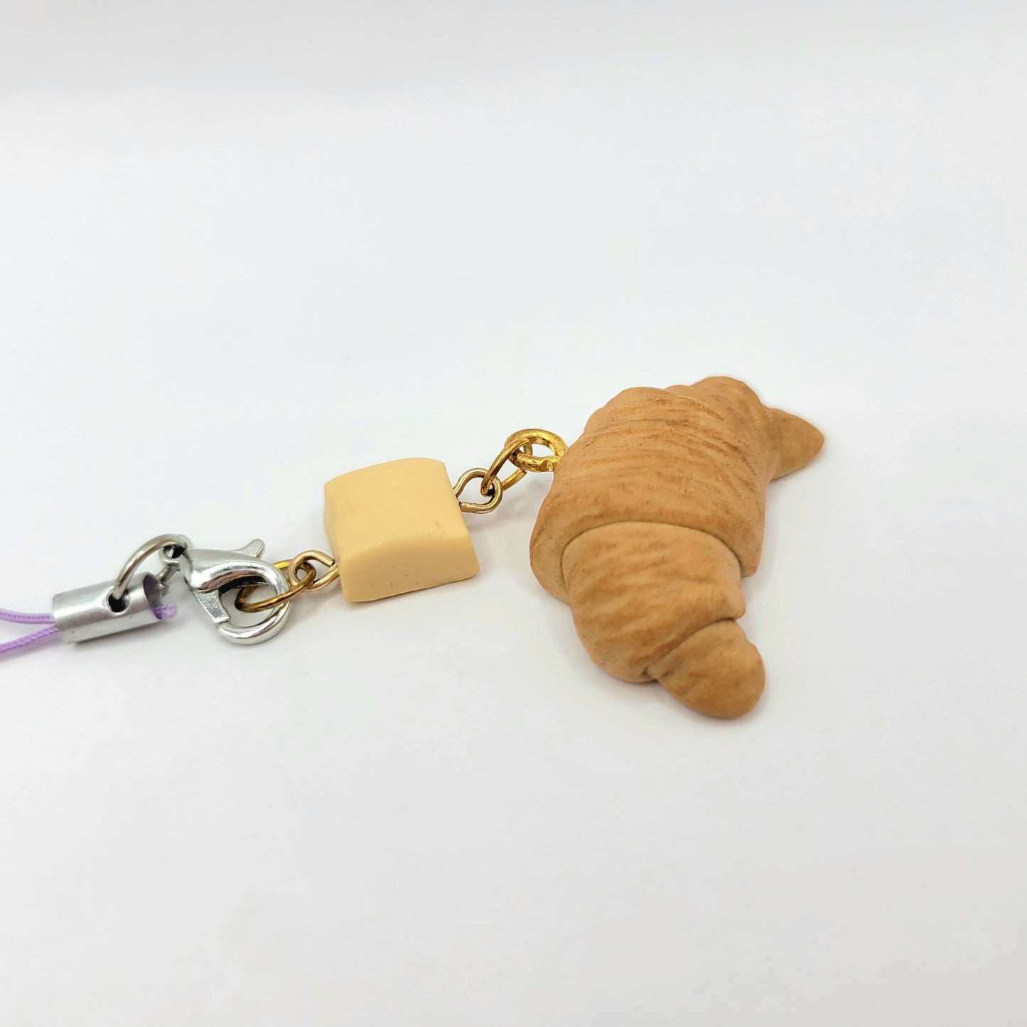 Croissant Phone Charm and Keychain