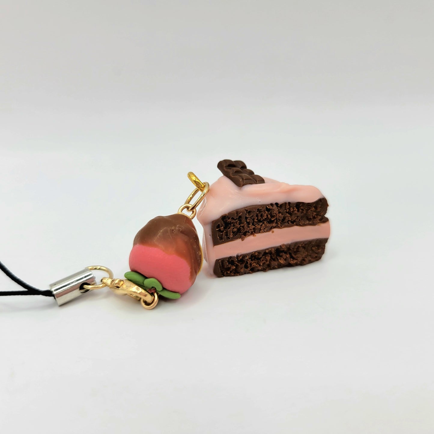 Cake Slice Phone Charm and Keychain