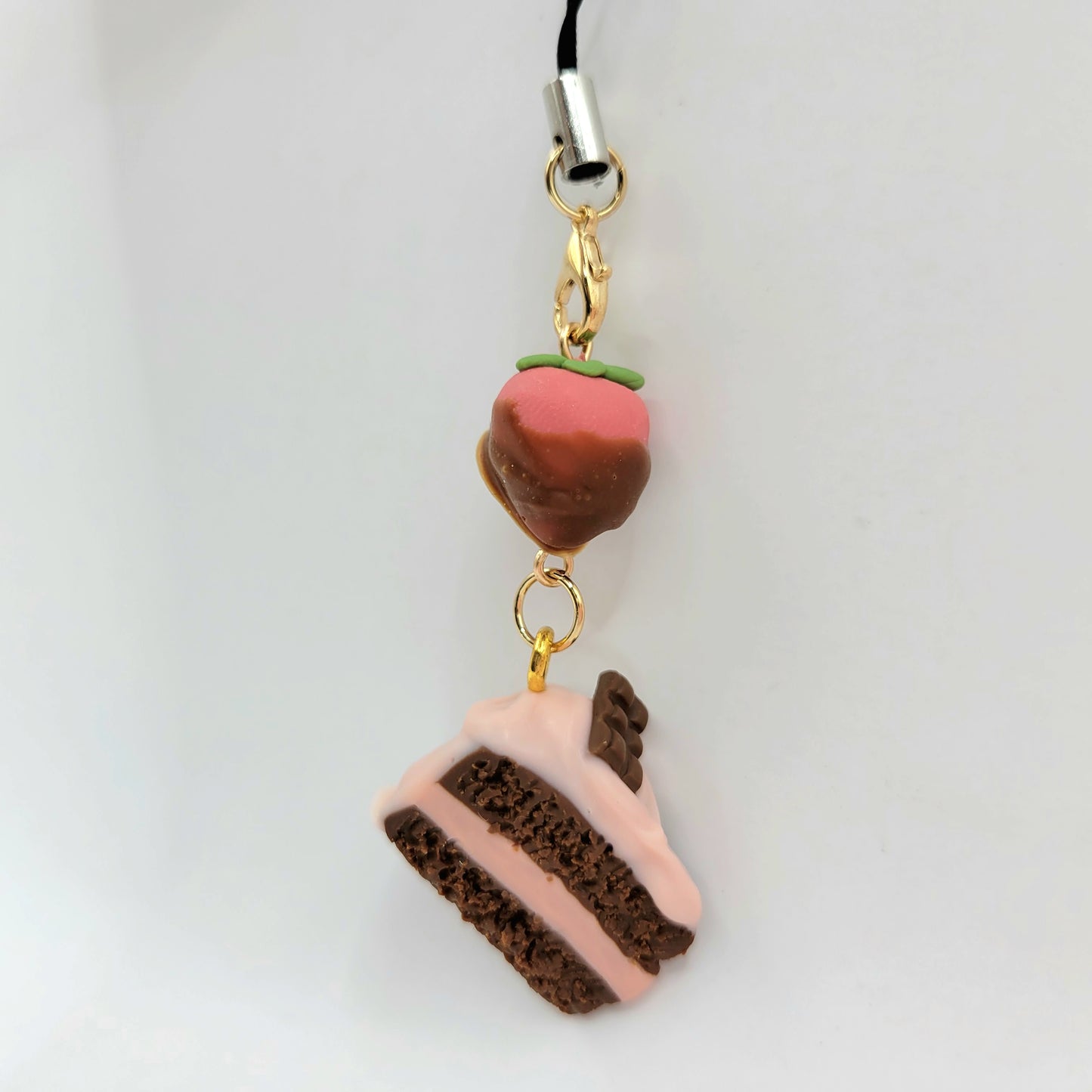 Cake Slice Phone Charm and Keychain