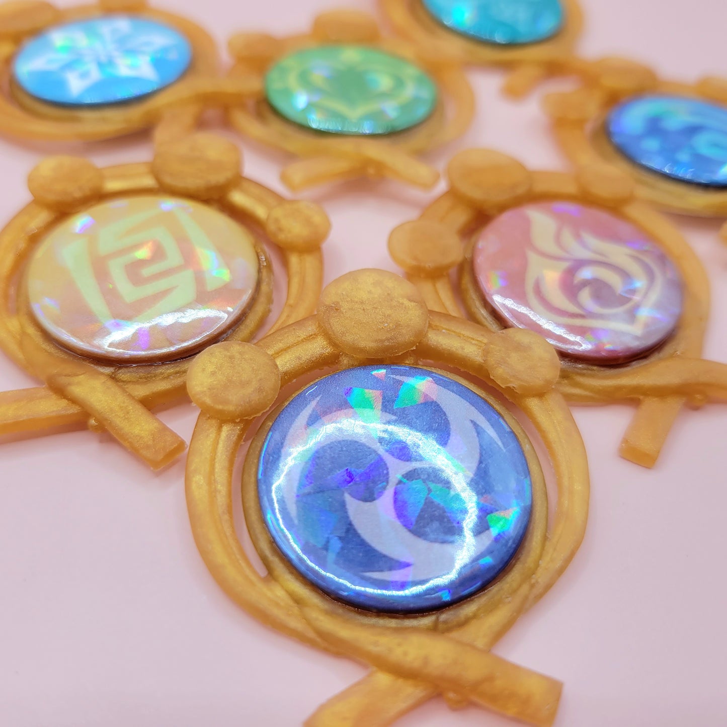 Genshin Impact Vision Button Pin (Fan Merch)