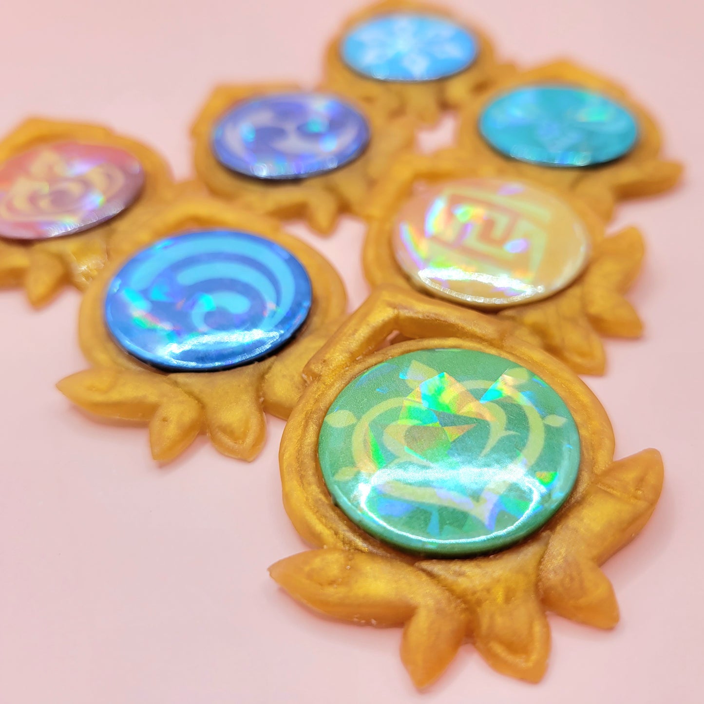 Genshin Impact Vision Button Pin (Fan Merch)