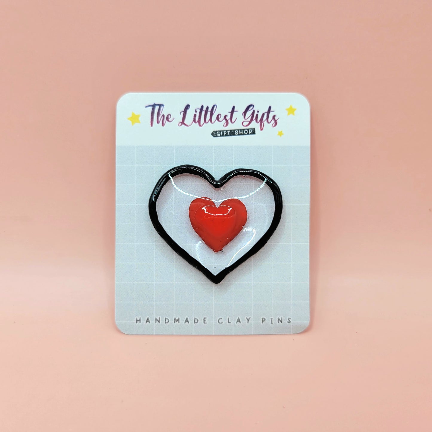 LoZ Piece of Heart Handmade Clay Pin (Fan-made)