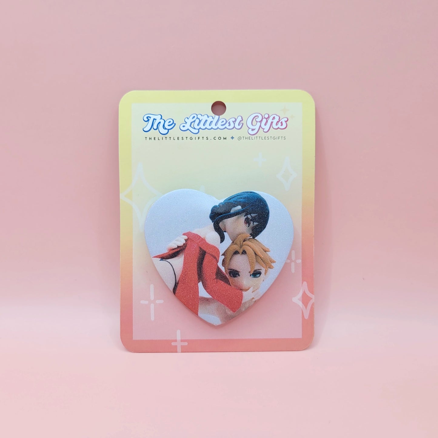 SPYxFAMILY Loid and Yor Heart Button Pin (Fan Merch)