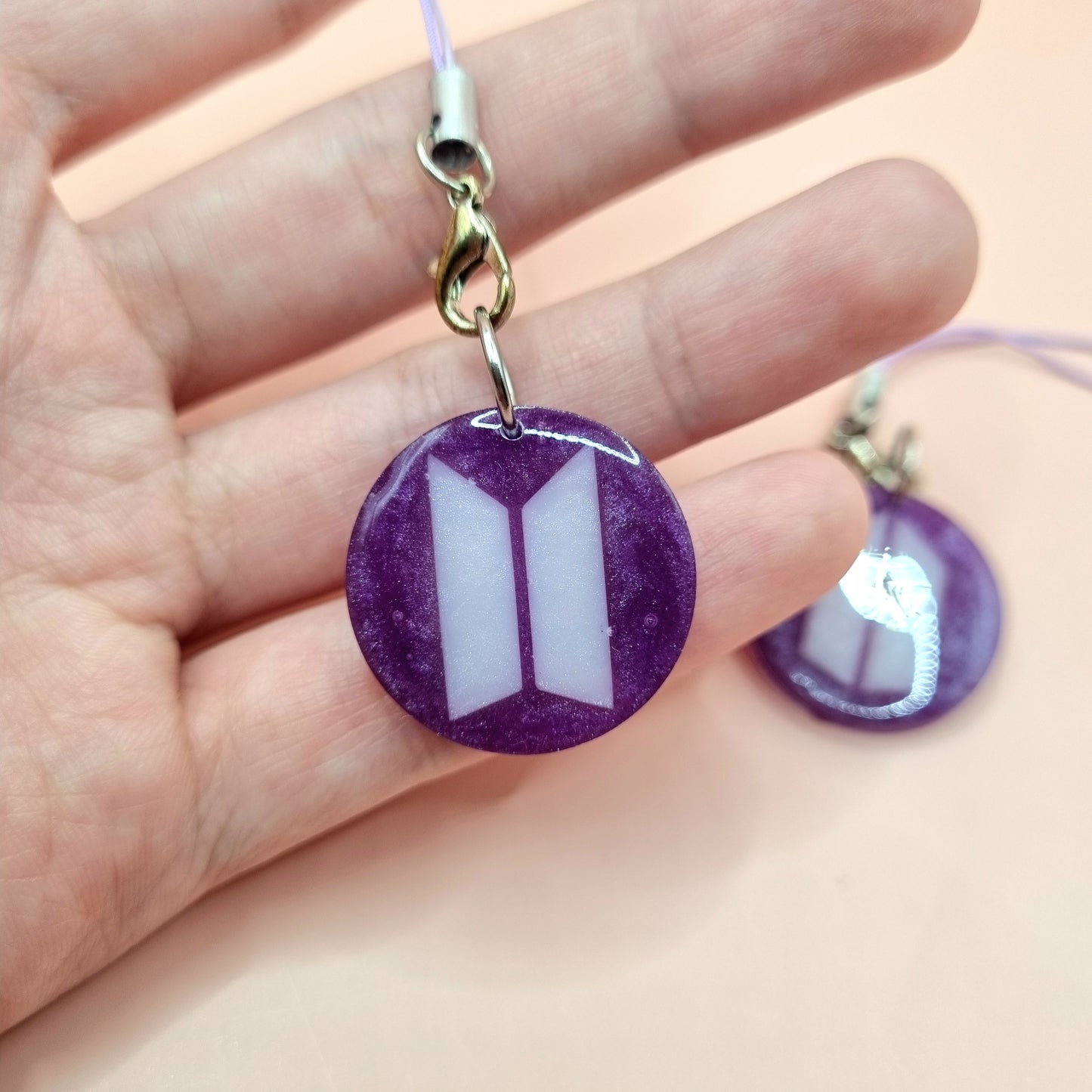 BTS/ARMY Logo Phone Charm and Keychain (Fan Merch)