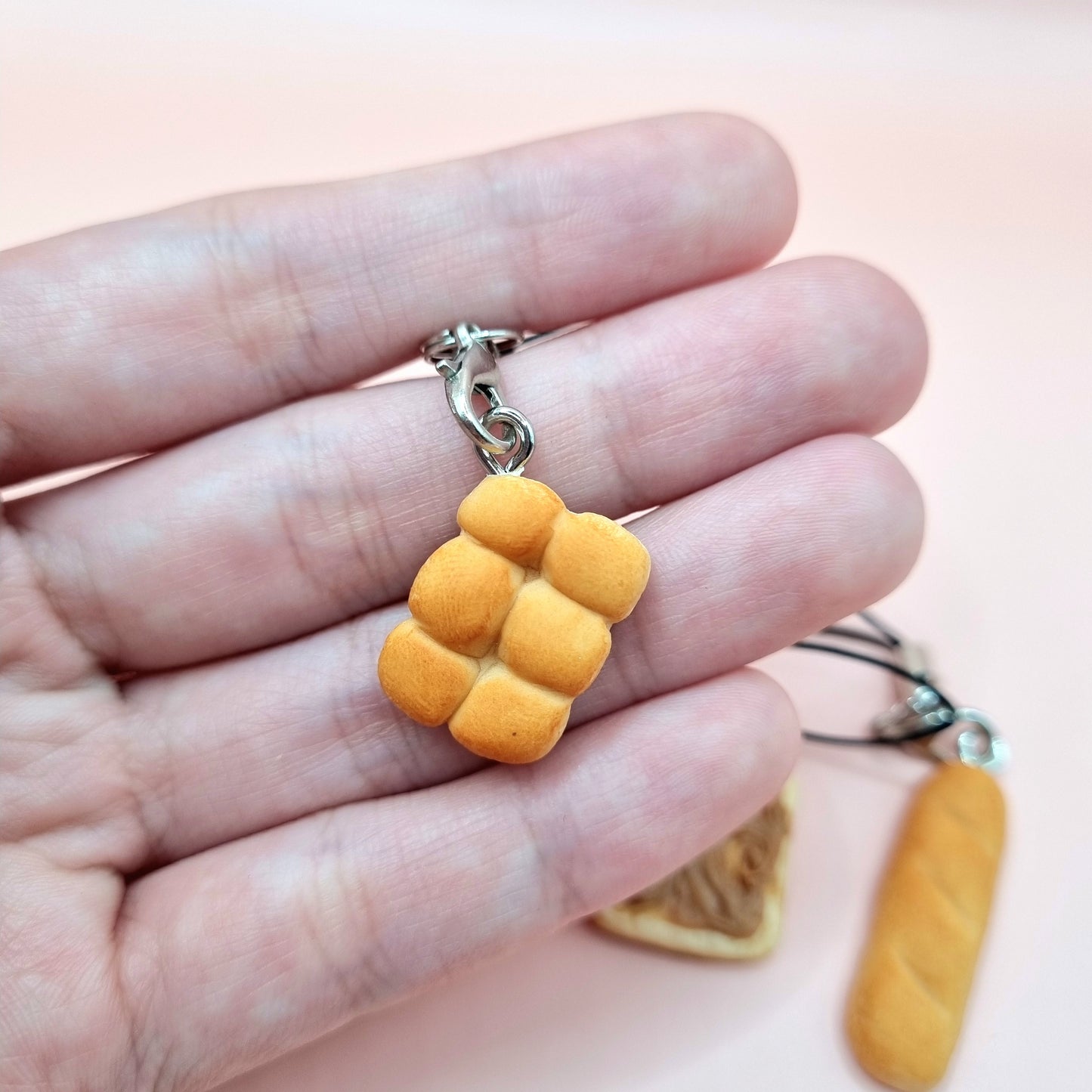 Bread Phone Charm and Keychain