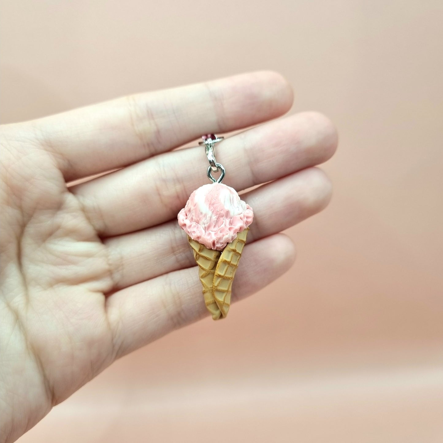 Ice cream cone Phone Charm and Keychain