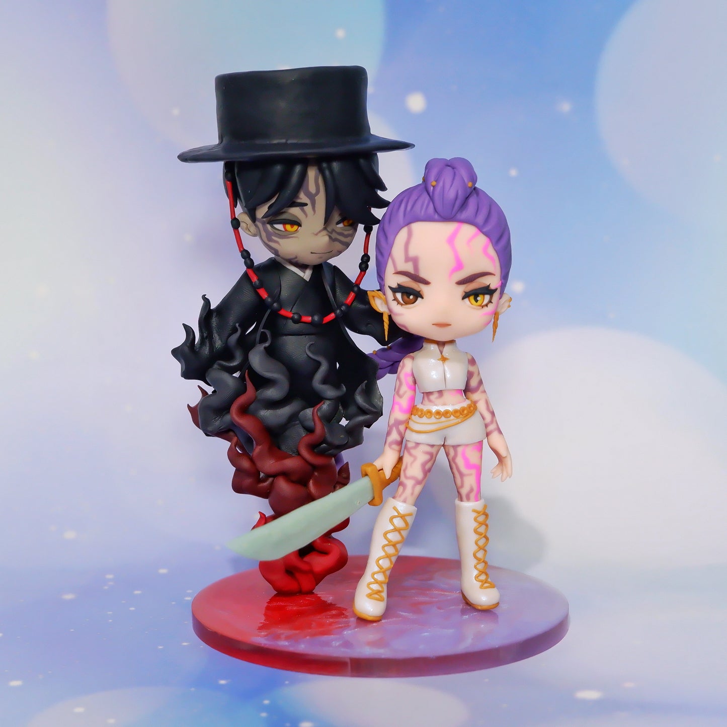K-Pop Demon Hunters Rumi & Jinu Fan-made Chibi Figure