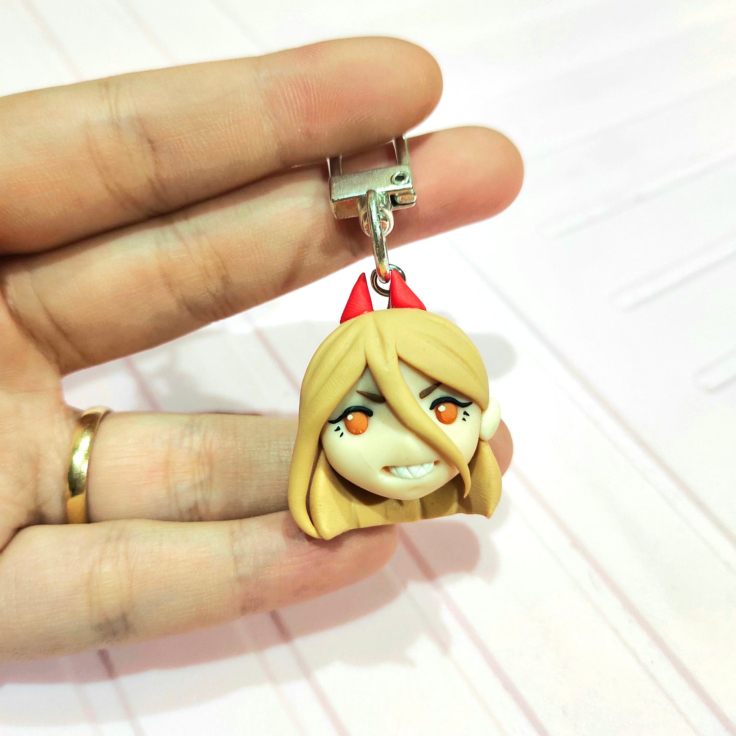 CSM Handmade Clay Head Keychain (Fan-Merch)