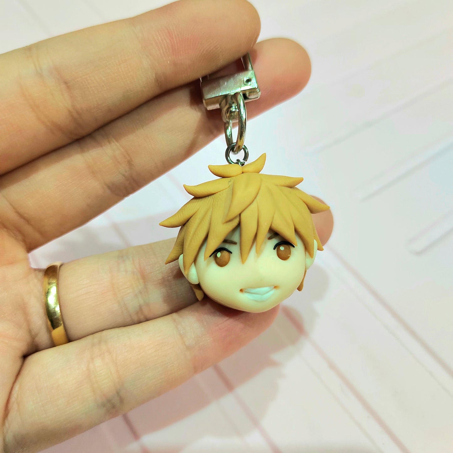 CSM Handmade Clay Head Keychain (Fan-Merch)