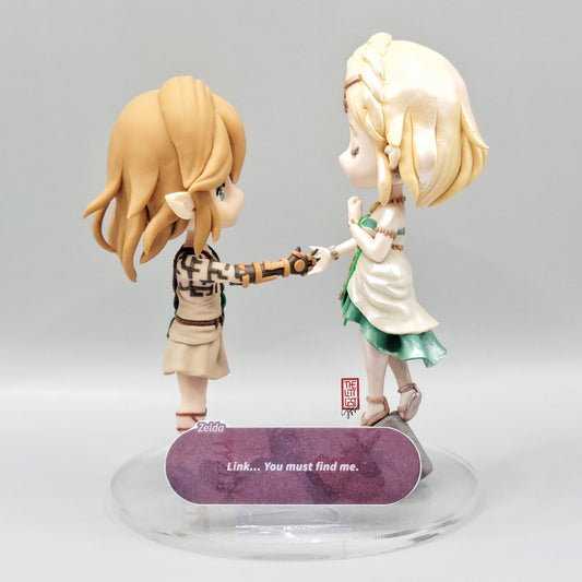 LoZ ToTK Link & Zelda Fan-made Chibi Figure