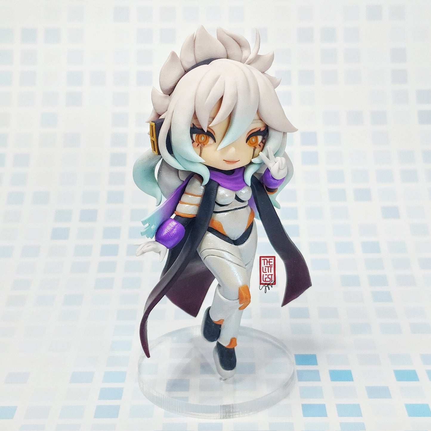VTuber Female CyYu Chibi Handmade Clay Figure