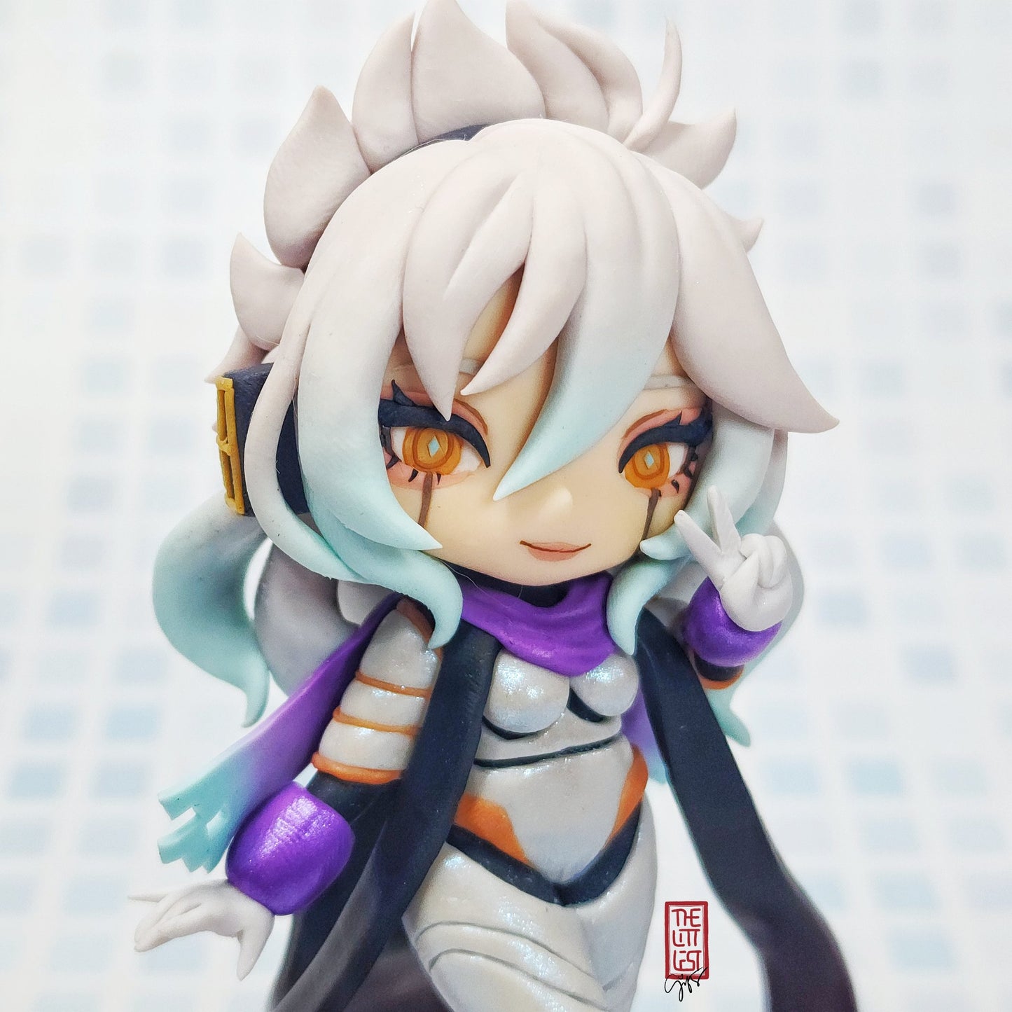 VTuber Female CyYu Chibi Handmade Clay Figure