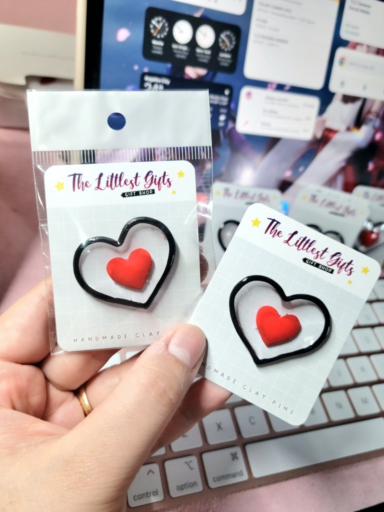 LoZ Piece of Heart Handmade Clay Pin (Fan-made)