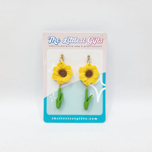 Sunflower Earrings - Handmade Clay Earrings