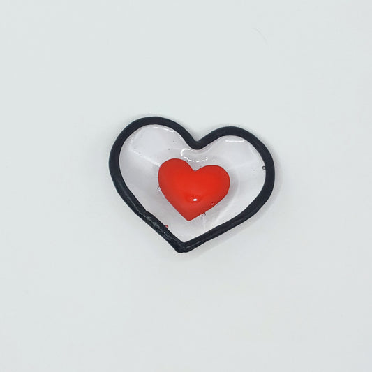 LoZ Piece of Heart Handmade Clay Pin (Fan-made)