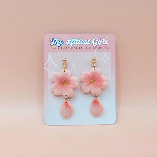 Sakura Flowers - Handmade Clay Earrings