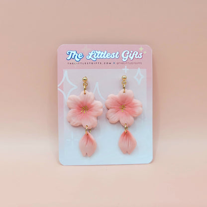 Sakura Flowers - Handmade Clay Earrings