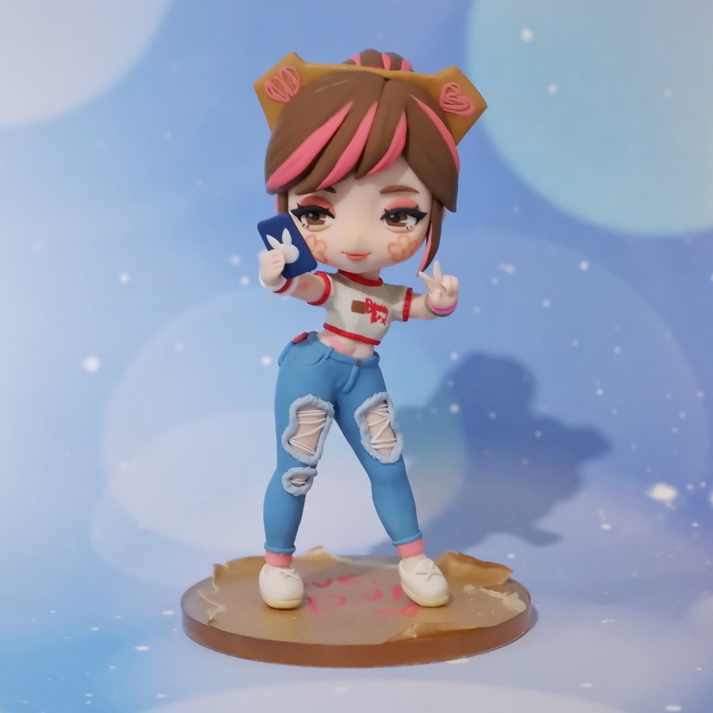 Cardboard D.Va Overwatch 2 Fan-made Chibi Figure