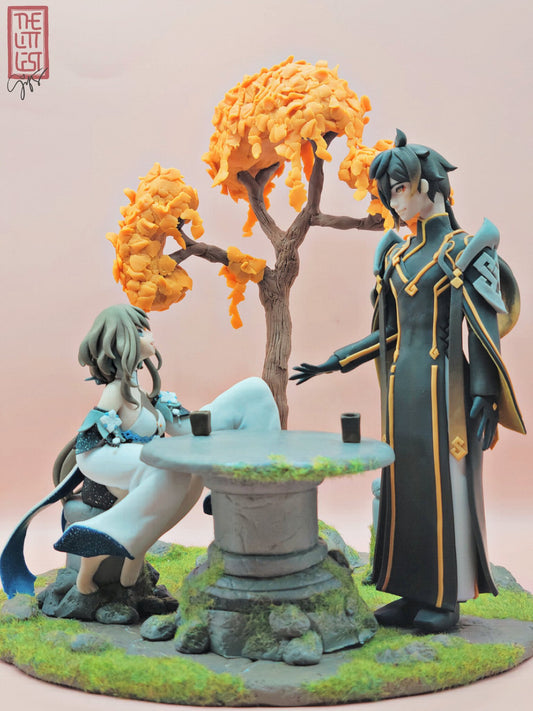Genshin Impact Guizhong + Zhongli Fan-made Figurine
