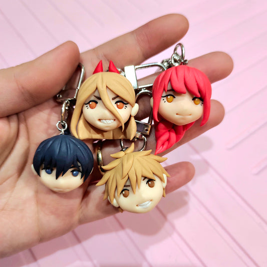 CSM Handmade Clay Head Keychain (Fan-Merch)