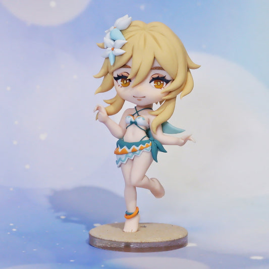 Lumine Genshin Impact (People of the Springs) Fan-made Chibi Figure